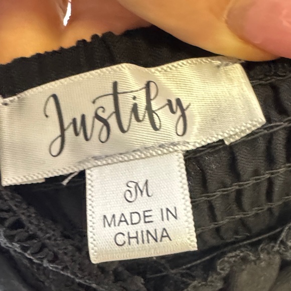 Justify NWT Black Lace Slip Dress Padded V Neck Adjustable Straps M - Picture 2 of 10